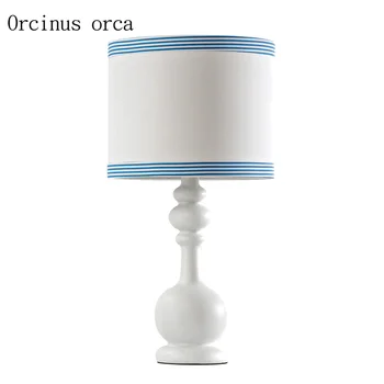 Nordic modern, simplu rășină lampă de masă băiat dormitor lampă de noptieră originalitate albă decorativă cu LED-uri lampa de birou transport gratuit