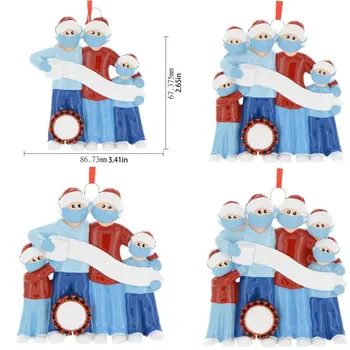 Ornament de crăciun Masca de om de Zăpadă, Pom de Crăciun Pandantiv Carantină Supraviețuitor Crăciun Decorare DIY Cadou Creativ