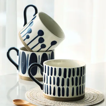 Pictate manual cana ceramica vânt Cana creative cana ceramica micul dejun retro lapte ceașcă de cafea