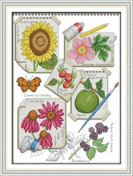 Trage de primăvară goblen kit de flori de sezon Aida conta 14ct 11ct tipărite broderie manual DIY manual consumabile sac