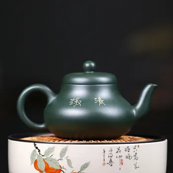 Yixing Boutique Oală de Ceai Handmade Mov Ceainic de Lut Frumusete Fierbător Prime de Minereu de Noroi Verde Teaware Lega Guanyin Ceremonia Ceaiului 150ml Cadou